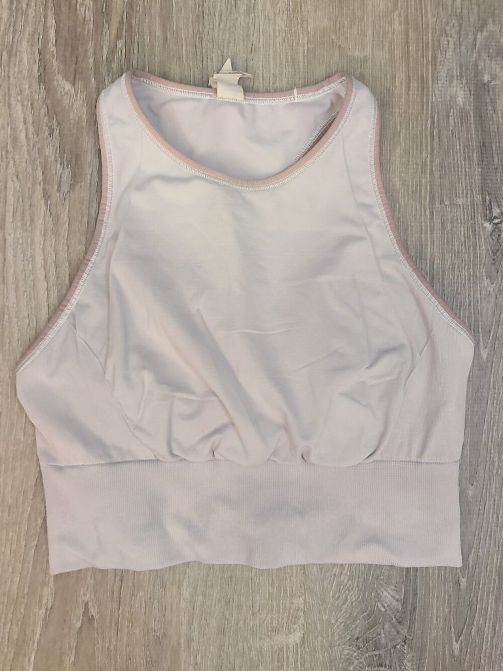 Lululemon Ebb to Train High Neck Longline Sports Bra Porcelain Pink - Size 8